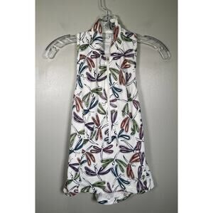 Terry Bicycle Tank Top Womens XS Biking Sleeveless Butterfly Print Outdoors